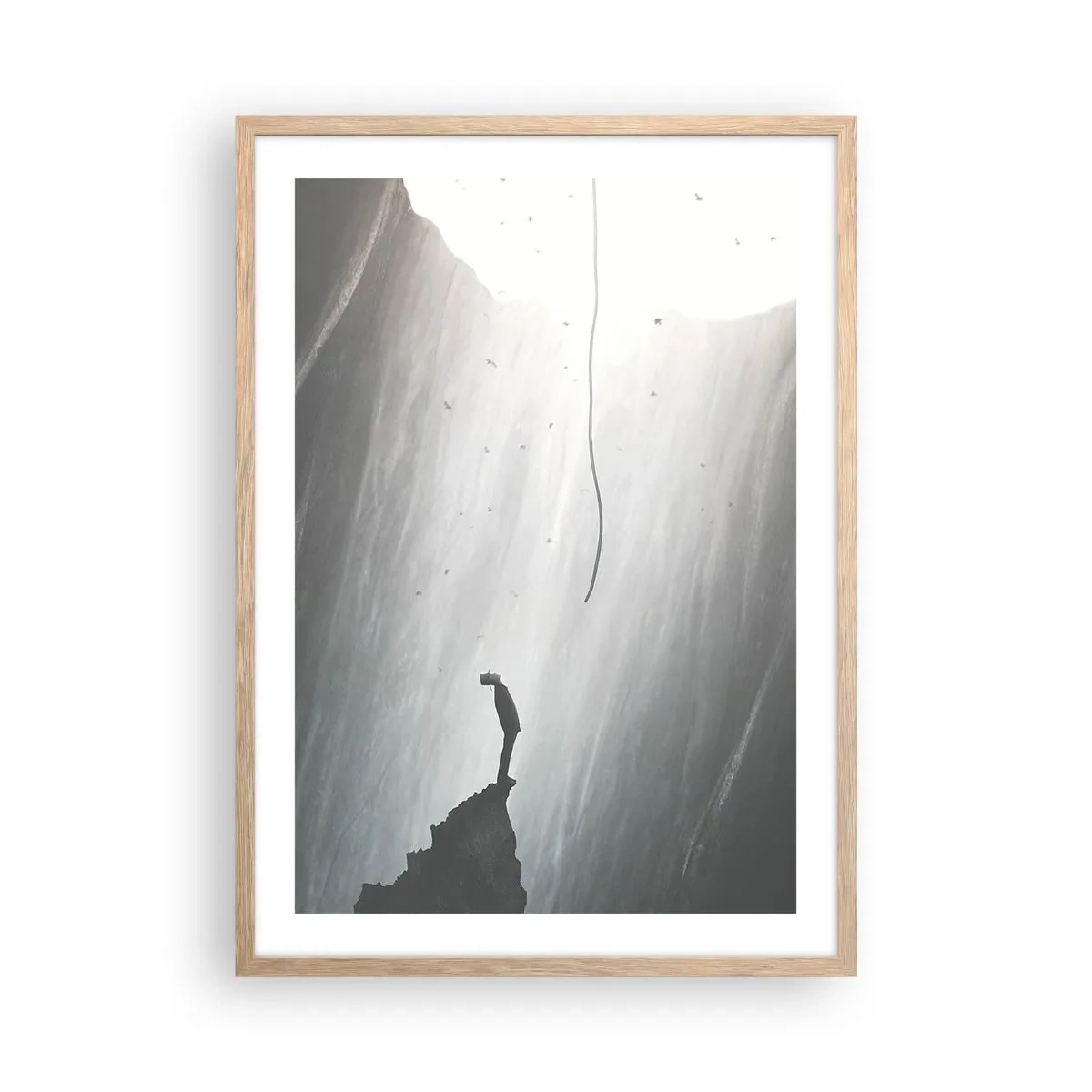 Pôster com moldura de carvalho claro - Sempre há uma saída - 50x70 cm