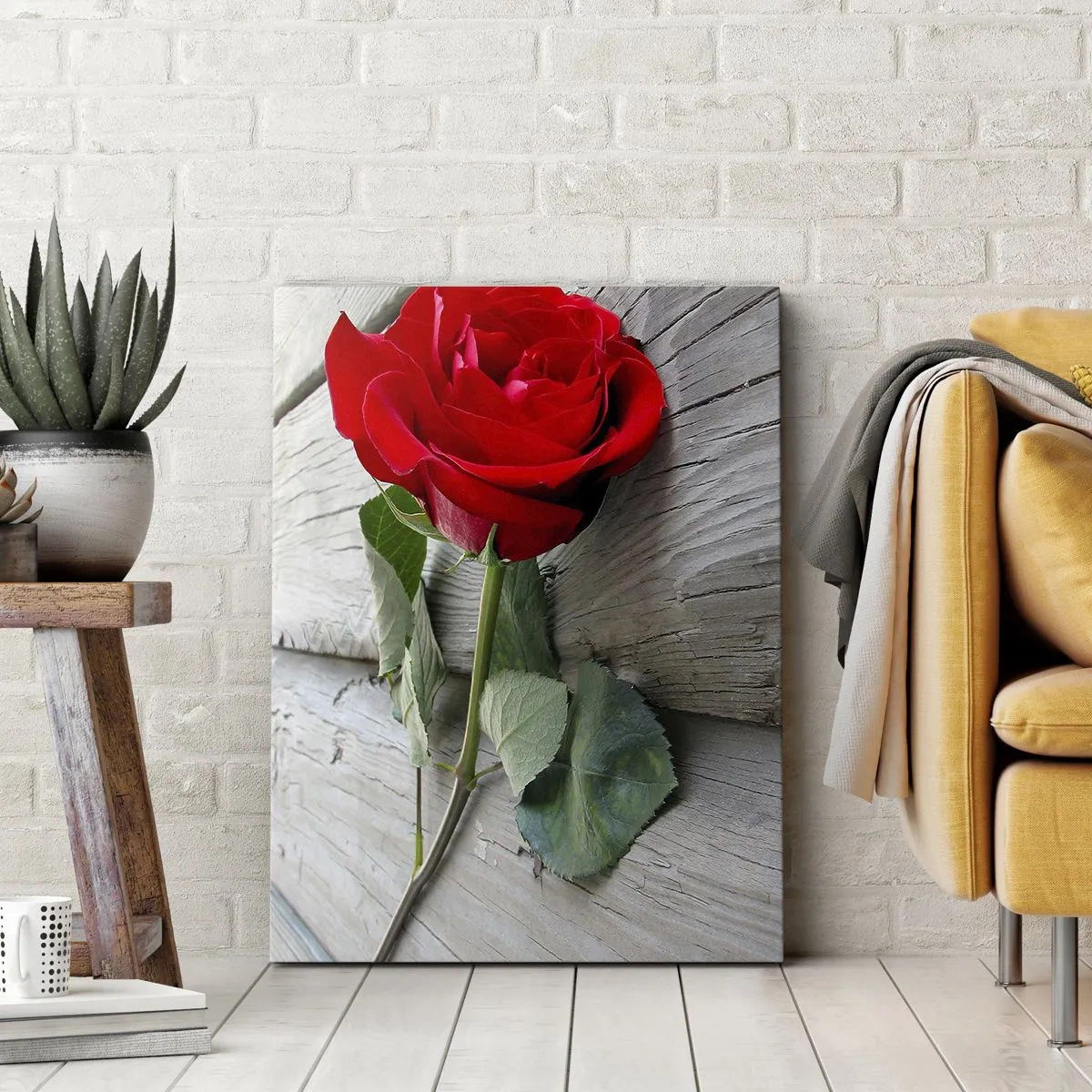 Quadro em tela - Um estudo em vermelho - 70x100 cm