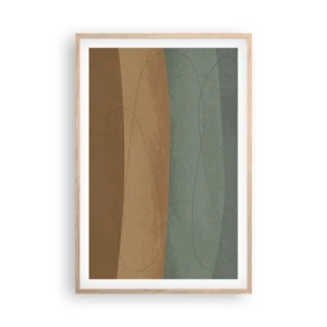 Pôster com moldura de carvalho claro - Composição horizontal - 61x91 cm