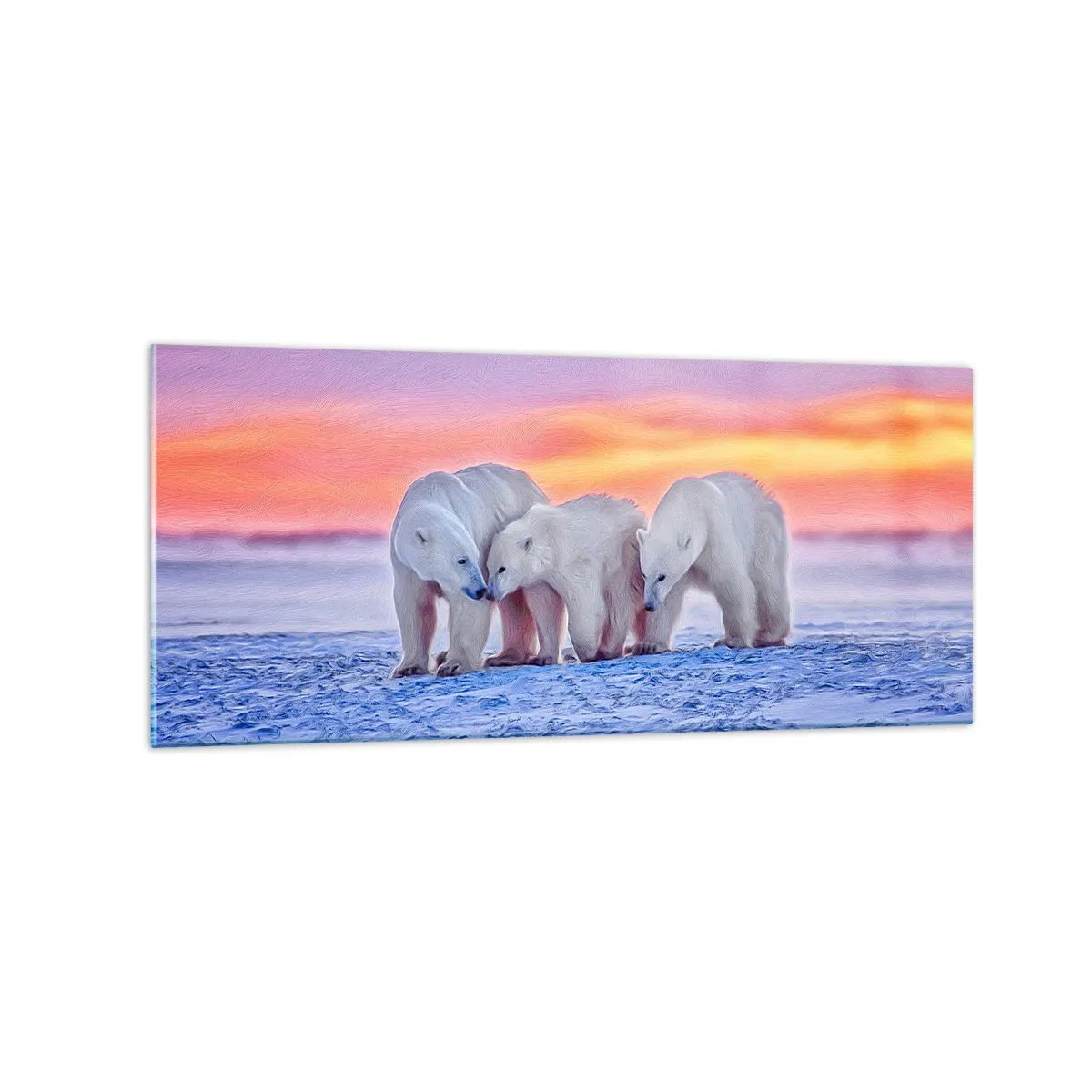 Quadro em vidro - Tudo o que precisa é de aconchego familiar - 120x50 cm