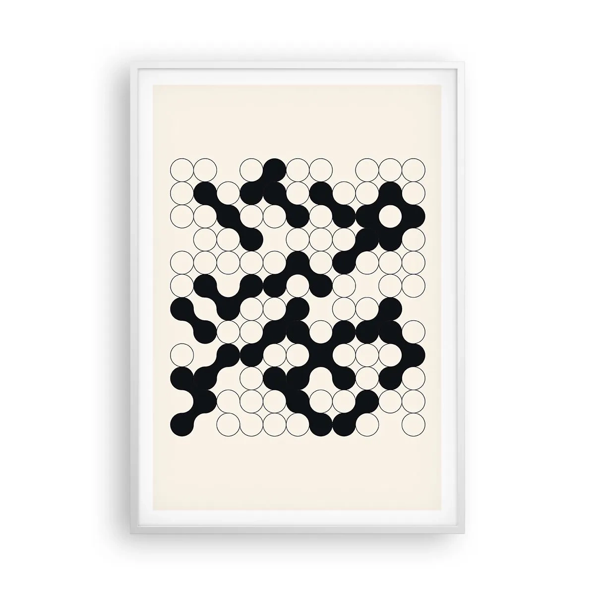 Pôster em moldura branca - Jogo chinês – variação - 70x100 cm