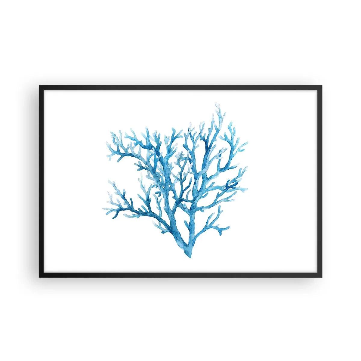 Pôster com moldura preta - Filigrana náutica - 91x61 cm