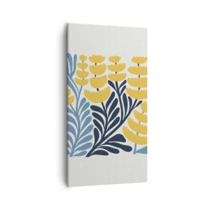 Quadro em tela - Canteiro de flores ensolarado - 55x100 cm