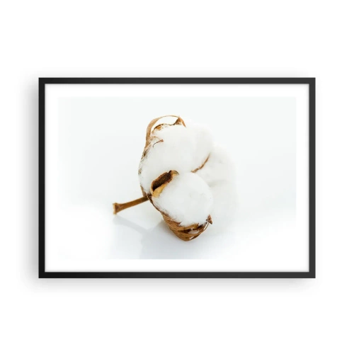 Pôster com moldura preta - Suave por natureza - 70x50 cm