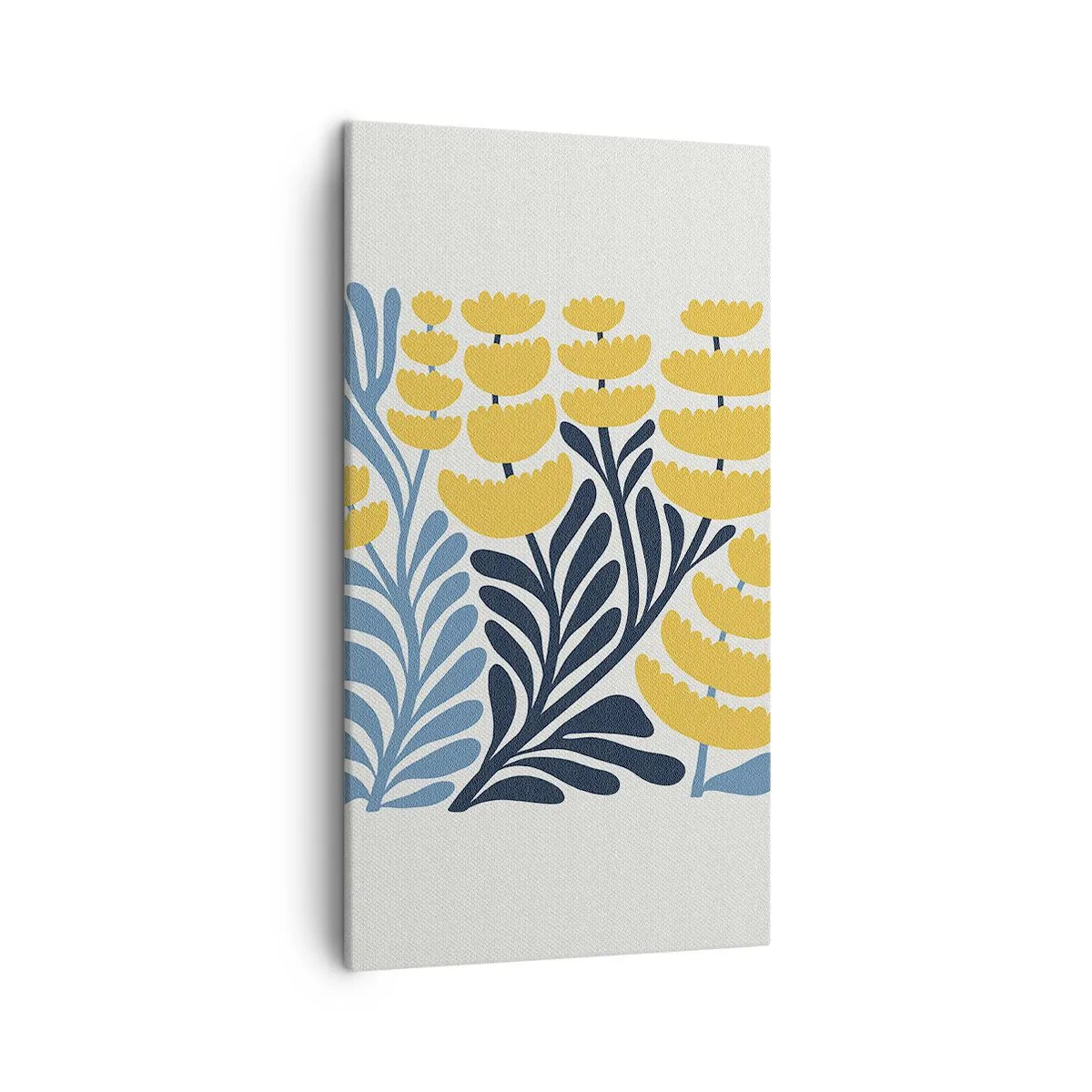 Quadro em tela - Canteiro de flores ensolarado - 45x80 cm