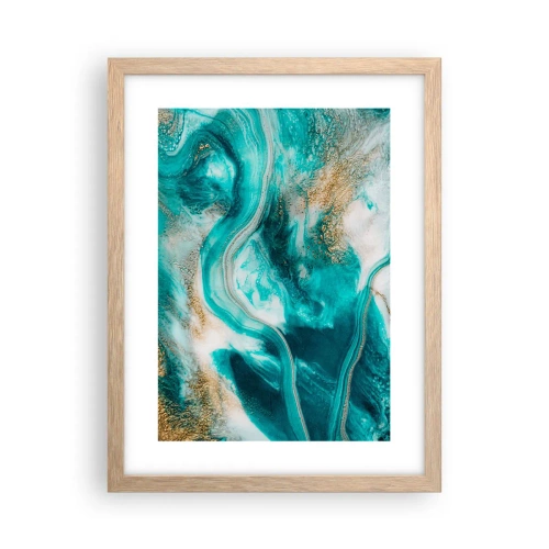 Pôster com moldura de carvalho claro - Rio do Ouro - 30x40 cm