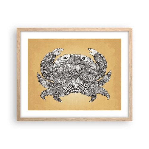 Pôster com moldura de carvalho claro - Contos do Sr. Caranguejo - 50x40 cm