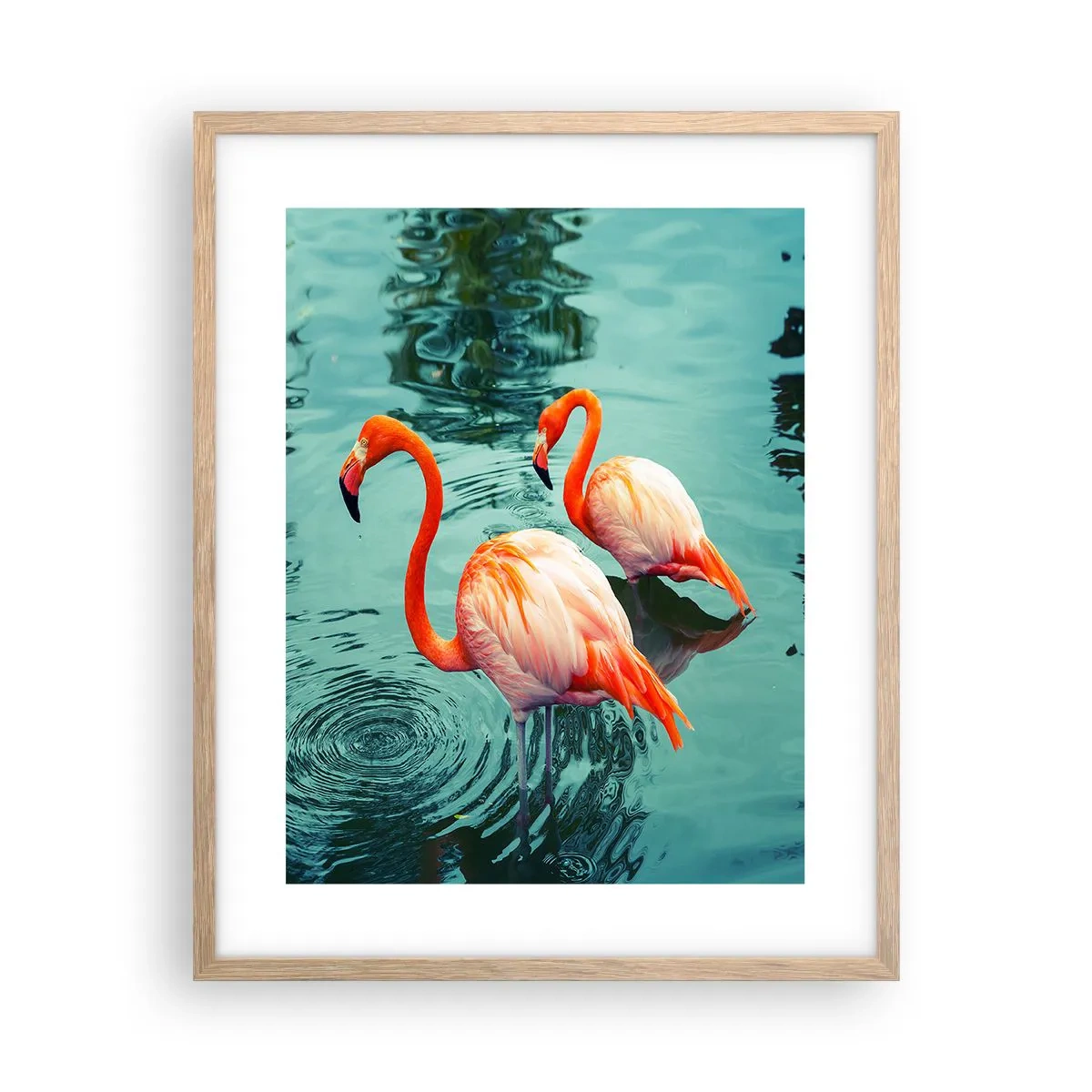 Pôster com moldura de carvalho claro - Estamos na moda agora - 40x50 cm