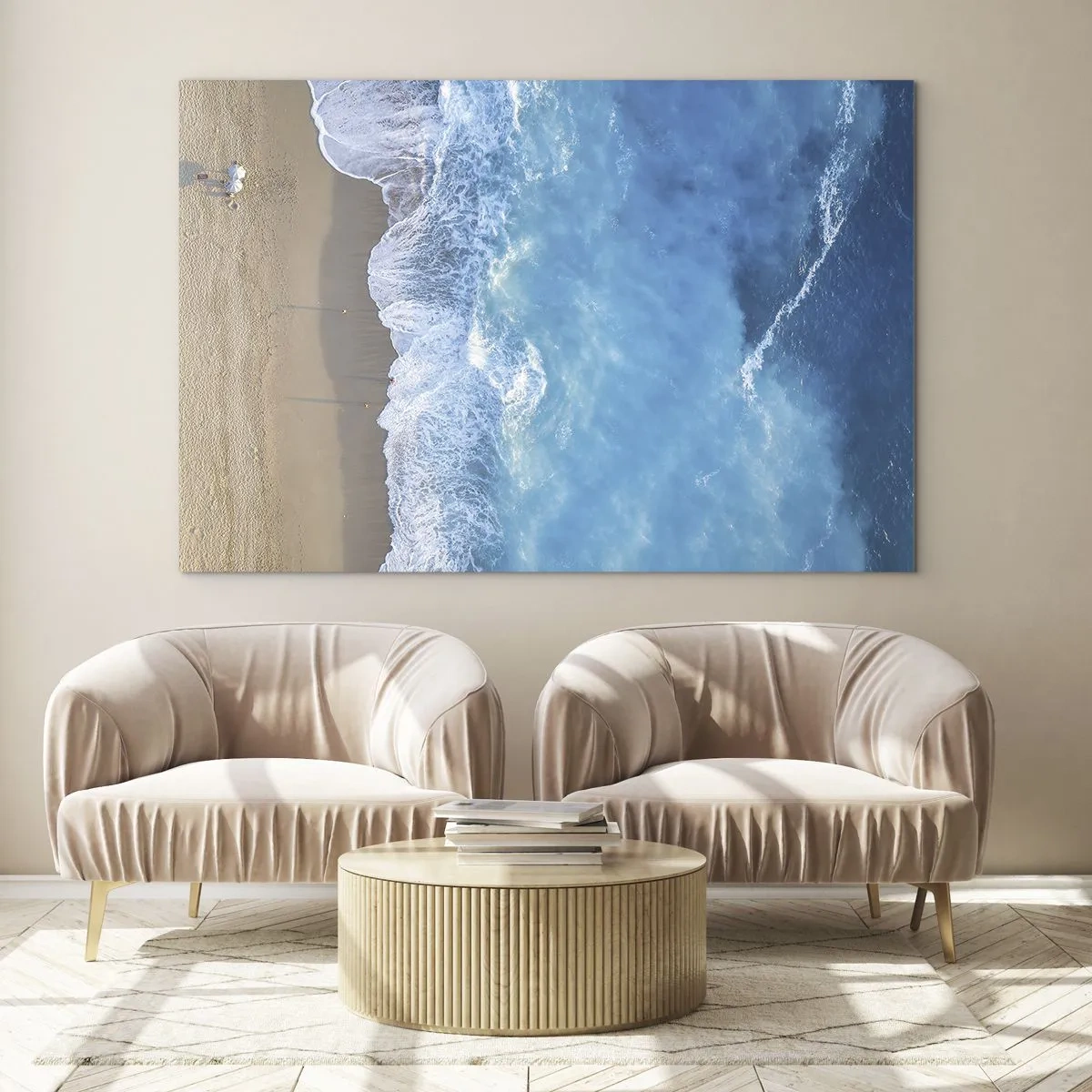 Quadro em vidro - O poder do azul - 120x80 cm