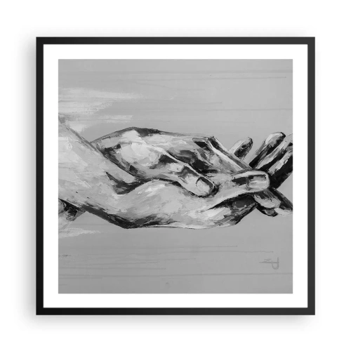 Pôster com moldura preta - Início... - 60x60 cm