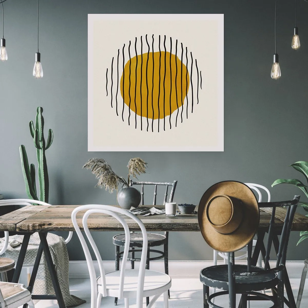 Pôster - Abstração a tremer com o calor - 40x40 cm