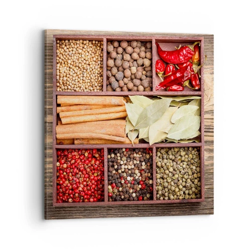 Quadro em tela - Ordem das formas, um ramo de aromas - 70x70 cm