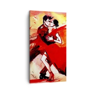 Quadro em tela - O ritmo roxo da paixão - 45x80 cm