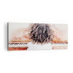 Quadro em tela - Num mundo novo - 100x40 cm