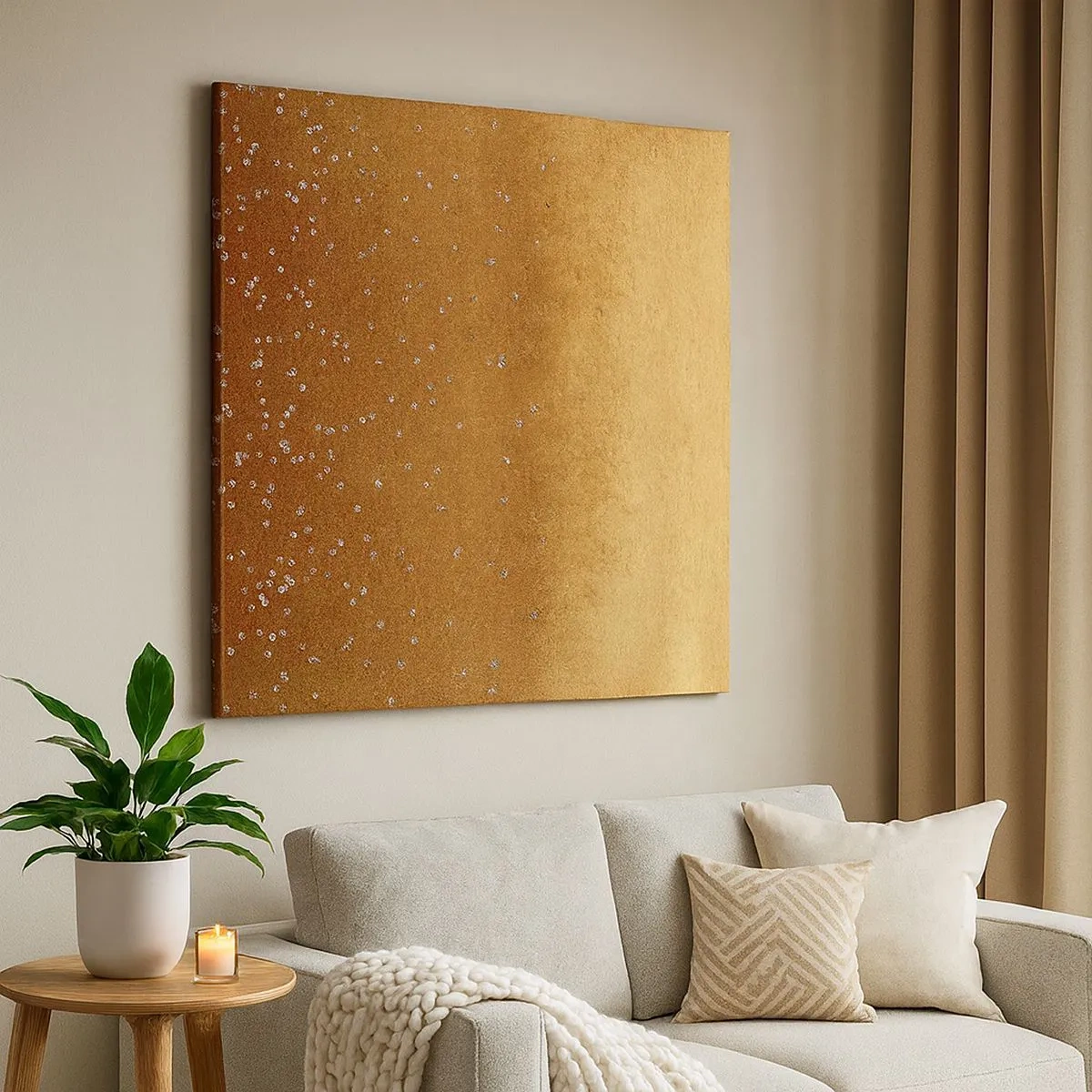 Quadro em tela - O nascimento da luz - 30x30 cm