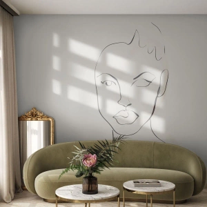 Papel de Parede Autocolante Deluxe Sticker - Esboço da sensualidade - Mulher, Gráficos, Pedaço - 150x105 cm