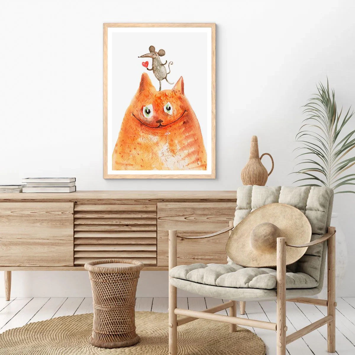 Pôster com moldura de carvalho claro - Paradoxos do amor - 30x40 cm