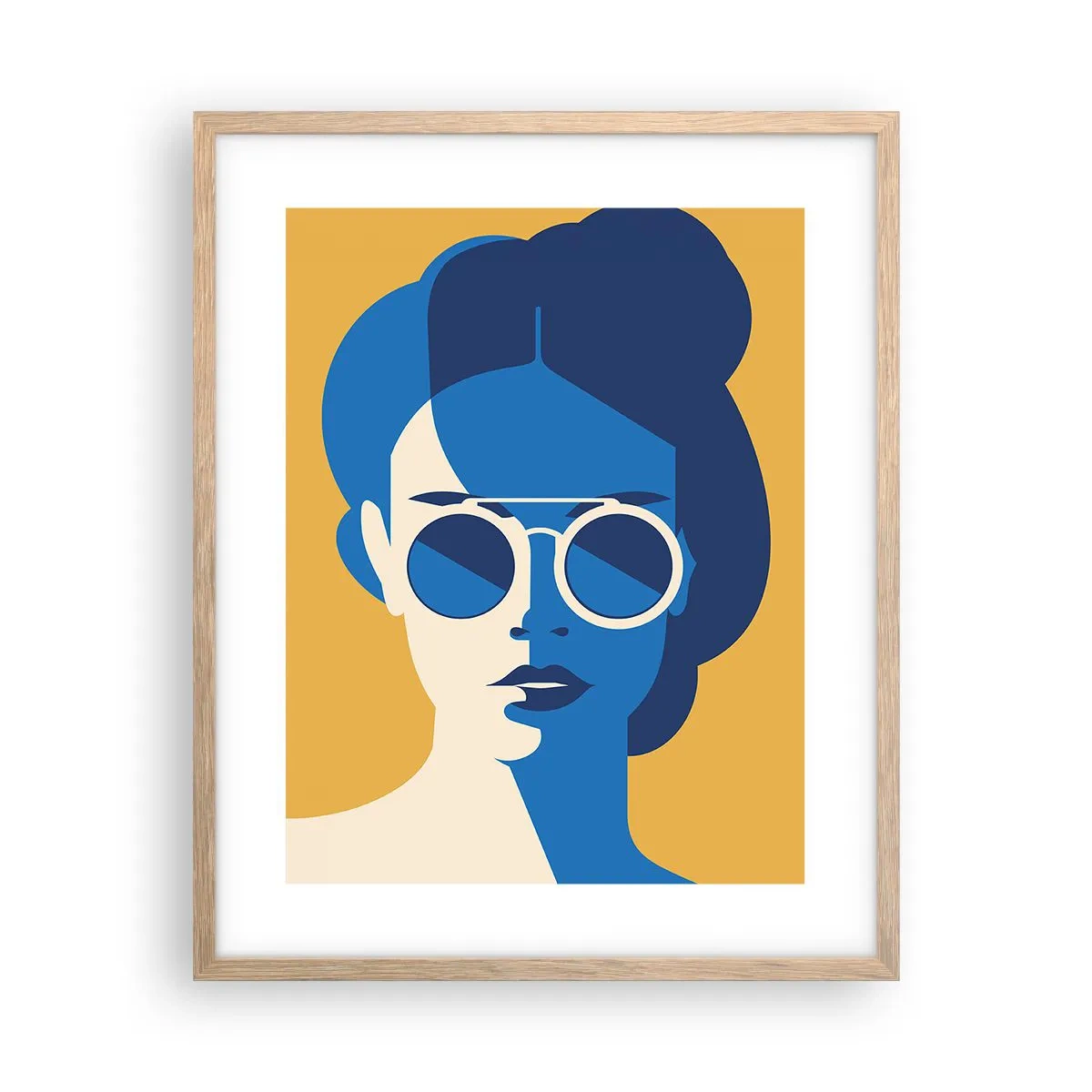 Pôster com moldura de carvalho claro - Look de férias - 40x50 cm