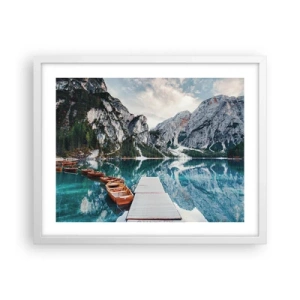 Pôster em moldura branca - Vamos mostrar-lhe a beleza - 50x40 cm