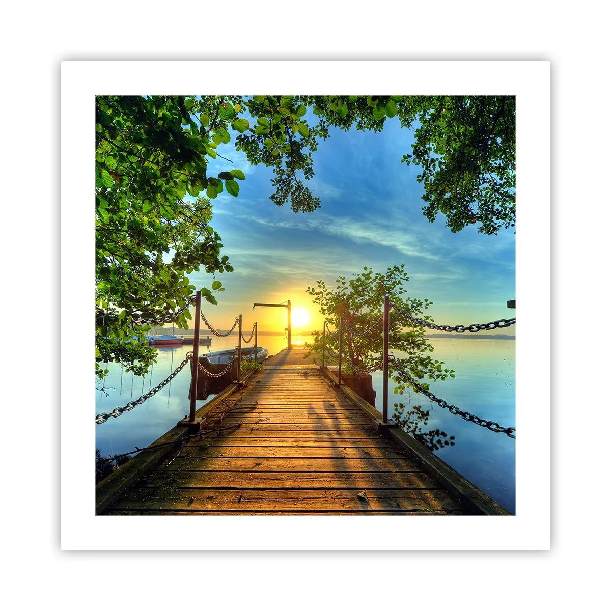 Pôster - Oeste sobre a água - 50x50 cm