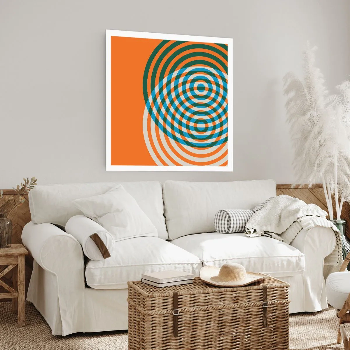 Pôster - Variação circular abstrata - 60x60 cm