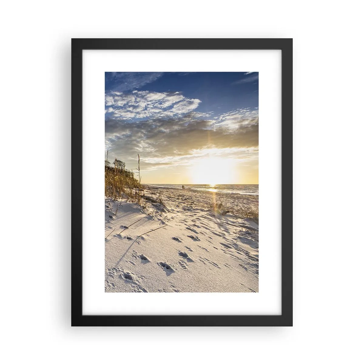 Pôster com moldura preta - Um convite para um passeio - 30x40 cm