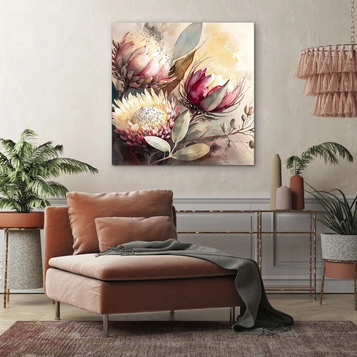 Quadro em tela - De perfil e de frente - 70x70 cm