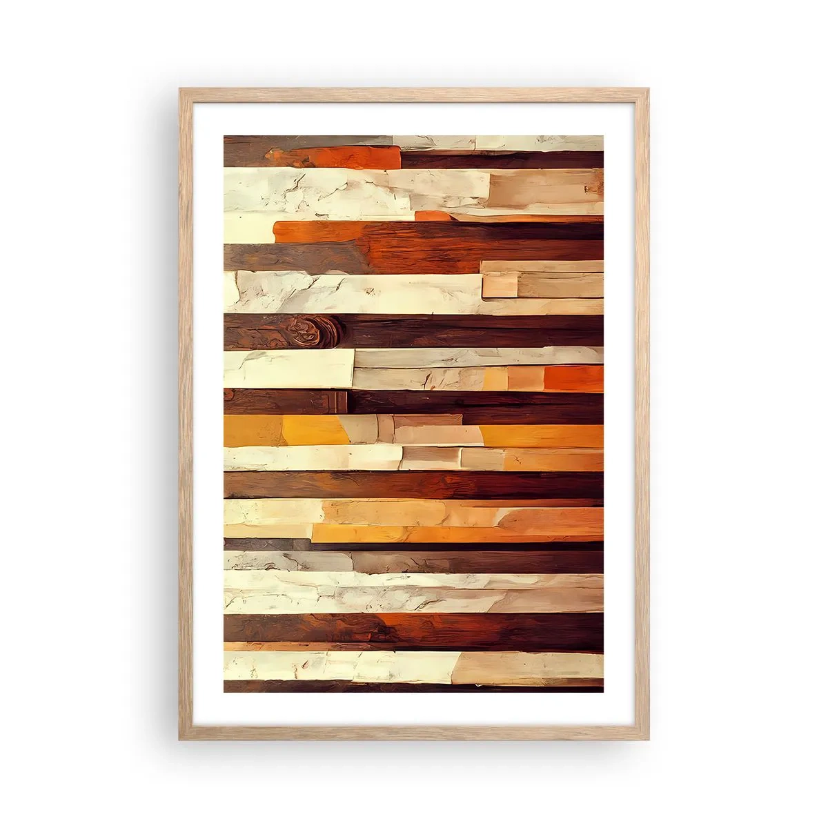 Pôster com moldura de carvalho claro - Hino das árvores da floresta - 50x70 cm