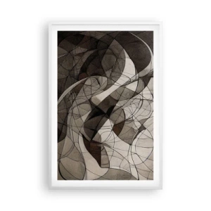 Pôster em moldura branca - Circulação das cores da terra - 61x91 cm