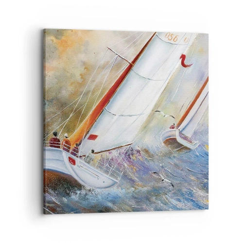 Quadro em tela - Correr sobre as ondas - 70x70 cm