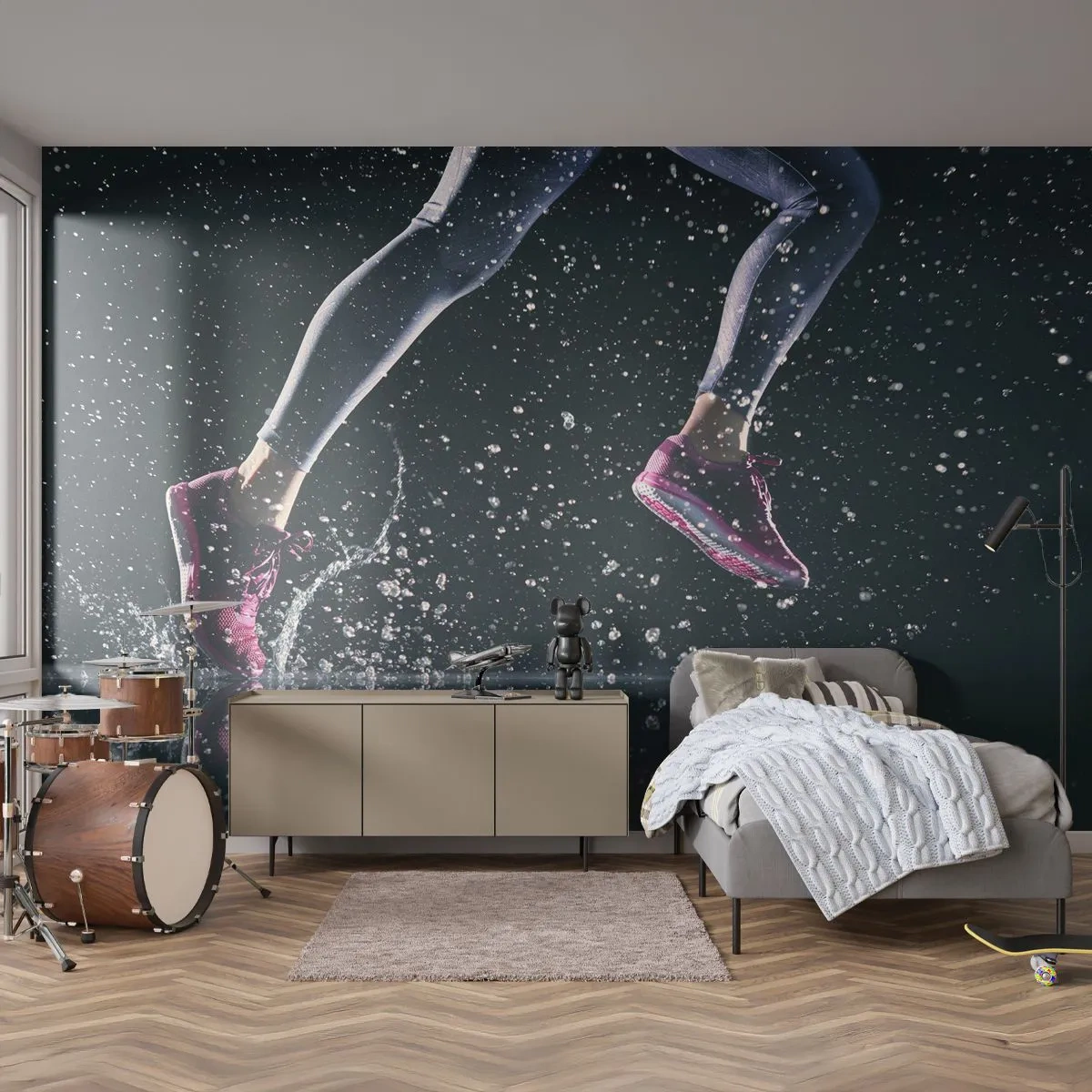 Papel de Parede Standard Eco - Quanta força nas pernas - Esporte, Corrida, Correndo - 350x256 cm