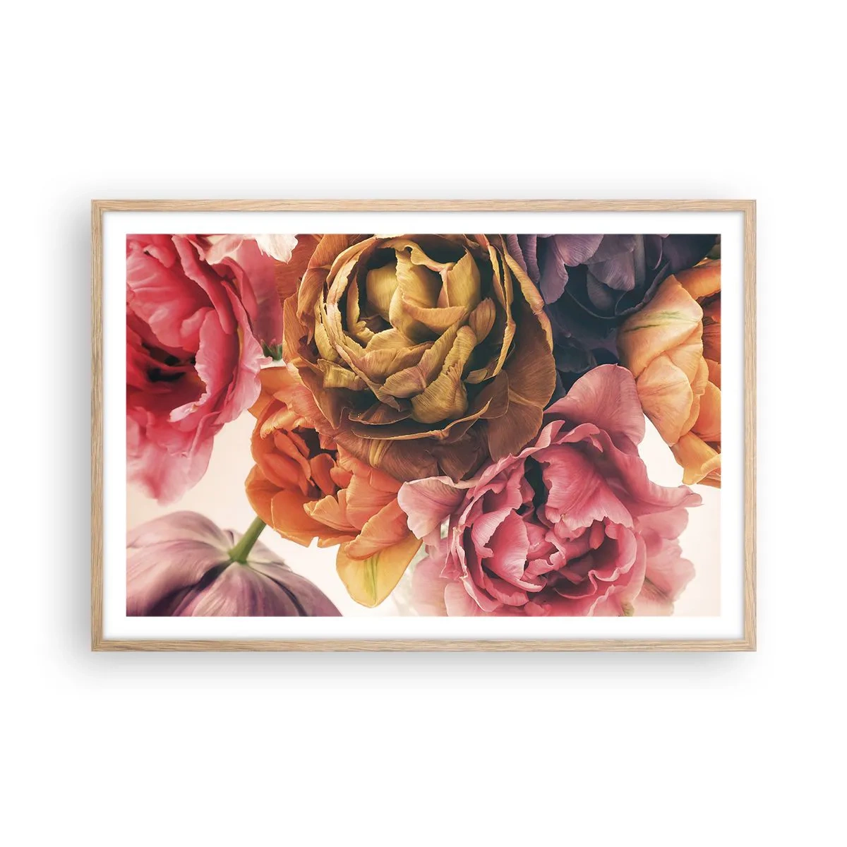 Pôster com moldura de carvalho claro - Celebração da vida - 91x61 cm