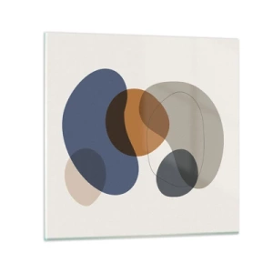 Quadro em vidro - Gotas de cor - 70x70 cm