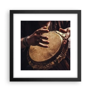 Pôster com moldura preta - No ritmo do coração - 30x30 cm