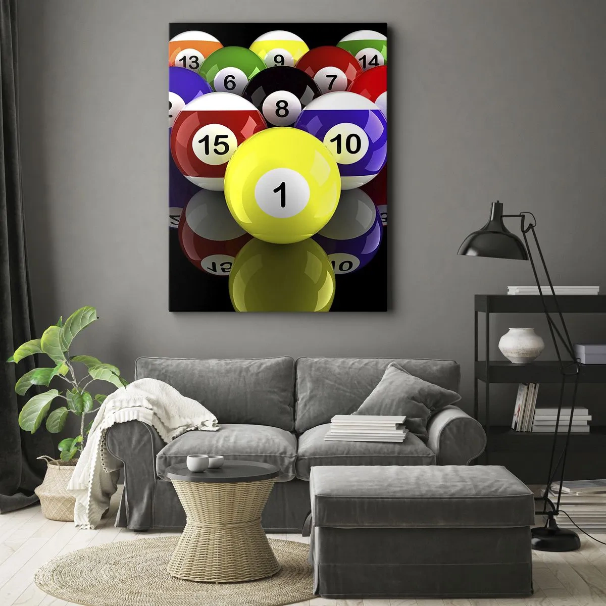 Quadro em tela - As diferentes cores do jogo - 70x100 cm