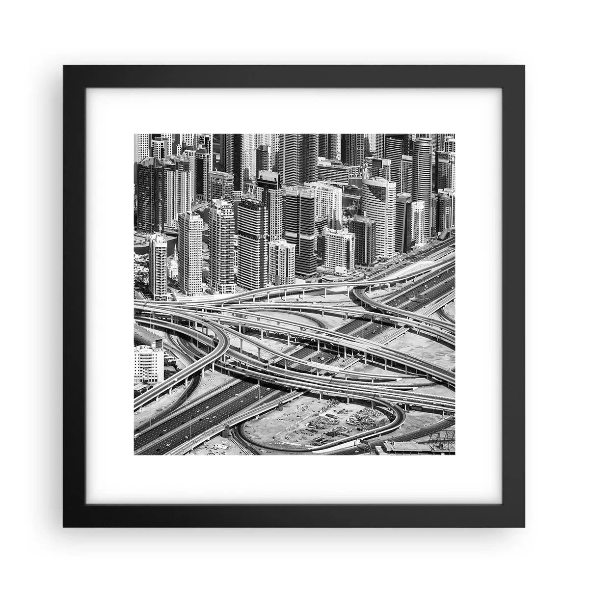 Pôster com moldura preta - Dubai – uma cidade impossível - 30x30 cm