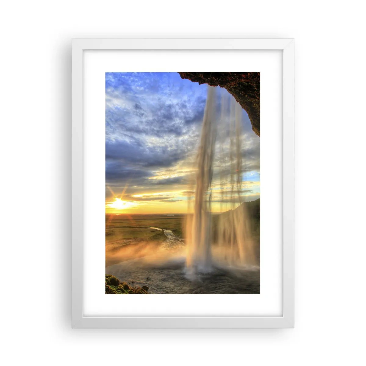 Pôster em moldura branca - O mundo por trás das gotas - 30x40 cm