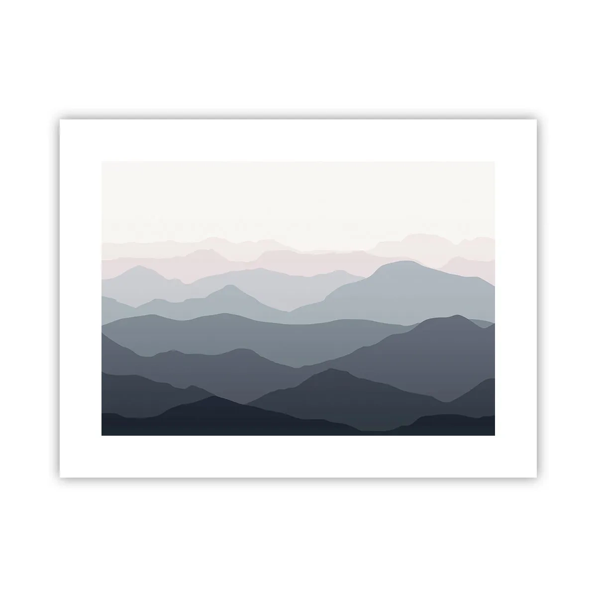 Pôster - Ondas de montanha - 40x30 cm