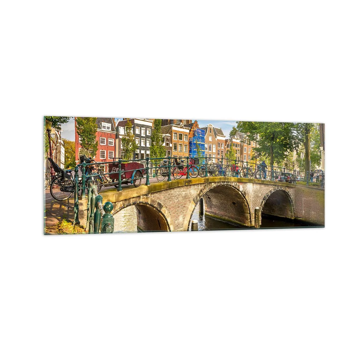 Quadro em vidro - Primavera junto ao canal - 140x50 cm