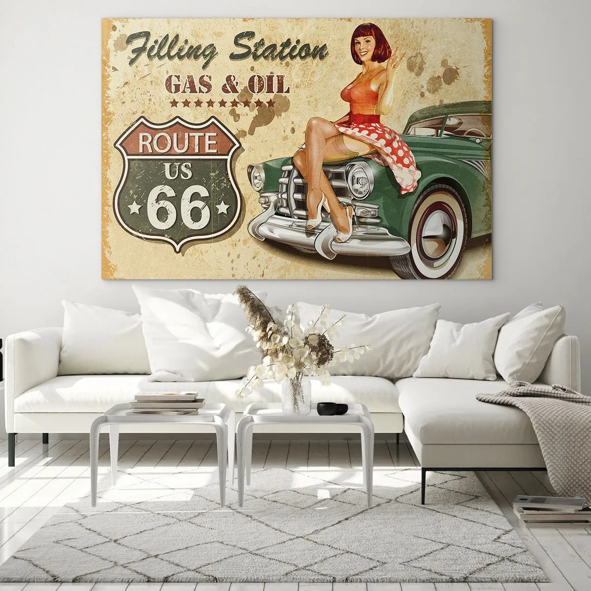 Quadro em vidro - Os gloriosos anos 40 - 120x80 cm