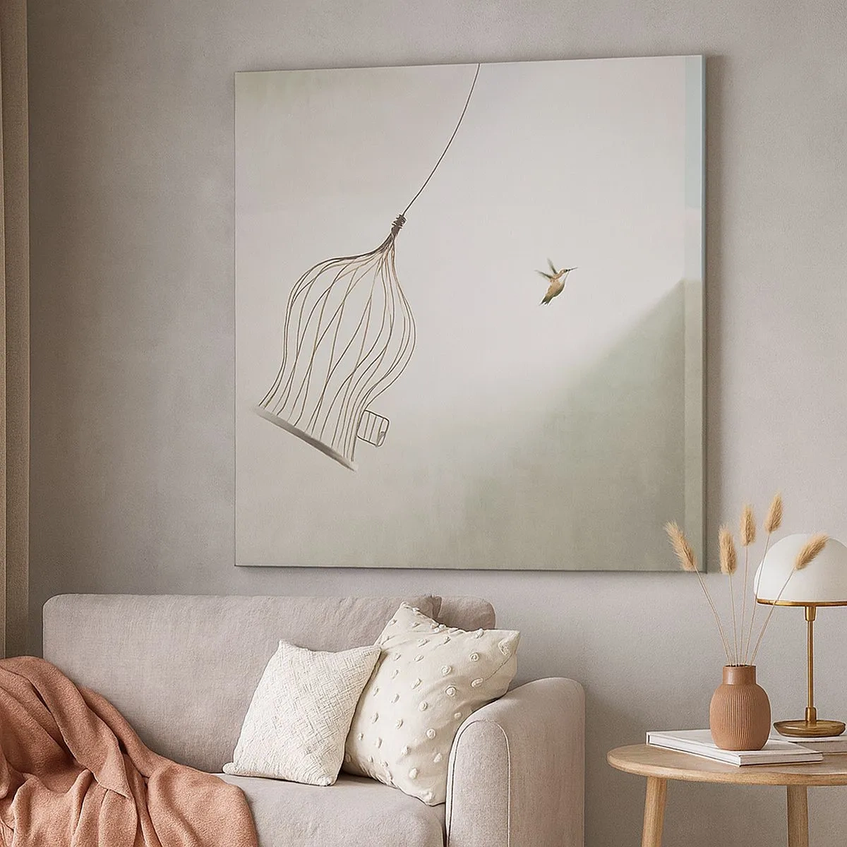 Quadro em tela - Enfim a liberdade - 30x30 cm