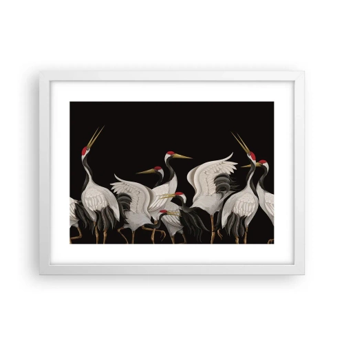 Pôster em moldura branca - Assuntos de aves - 40x30 cm