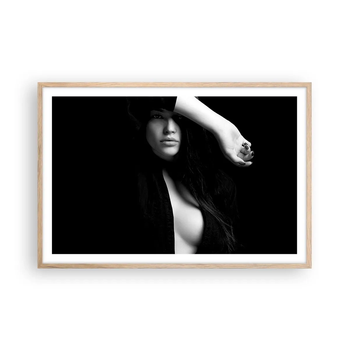 Pôster com moldura de carvalho claro - Escola de sedução - 91x61 cm