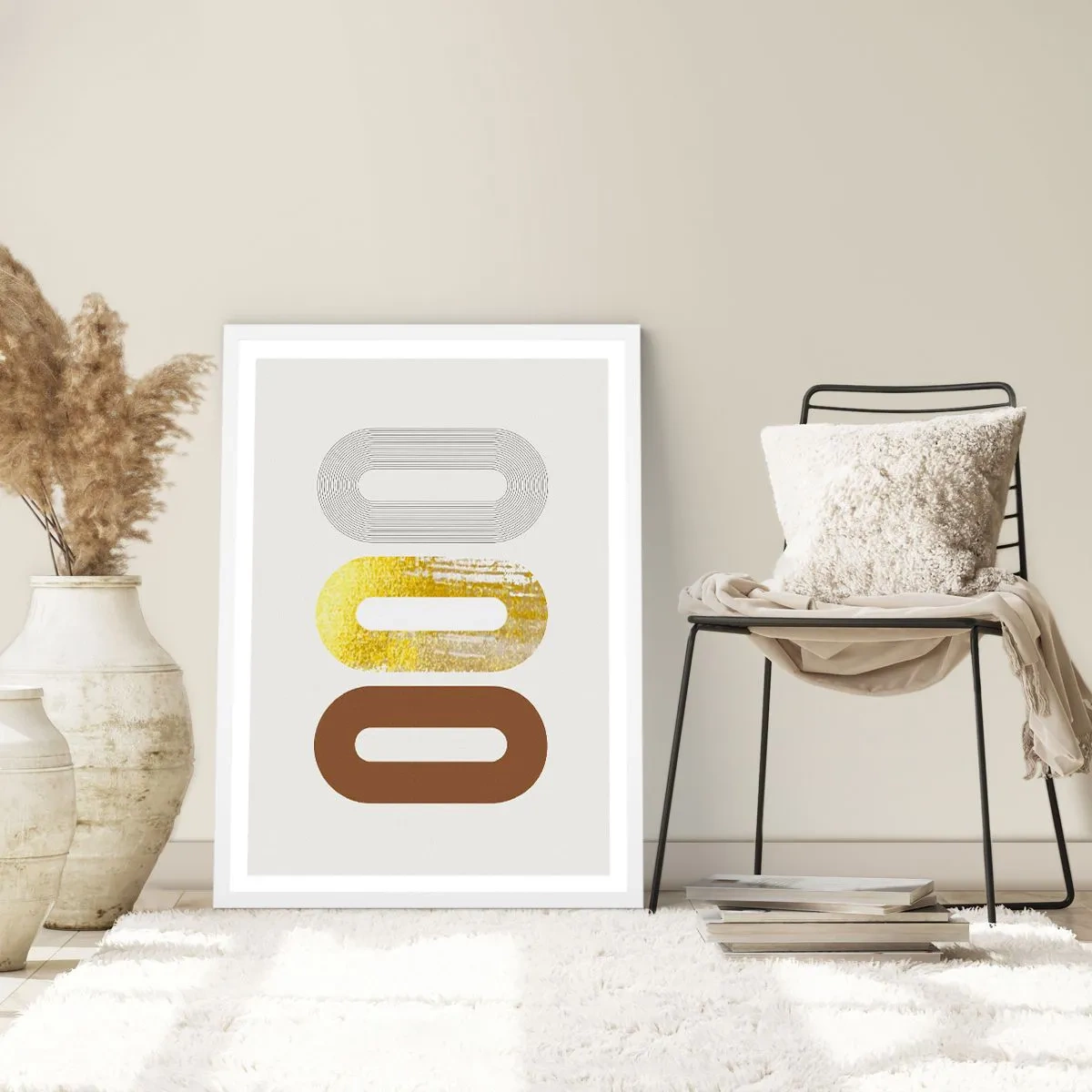 Pôster em moldura branca - Uuu! - 70x100 cm