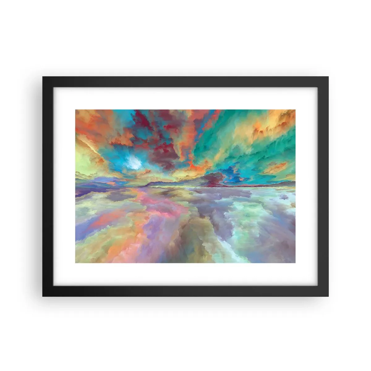 Pôster com moldura preta - Dois Céus - 40x30 cm