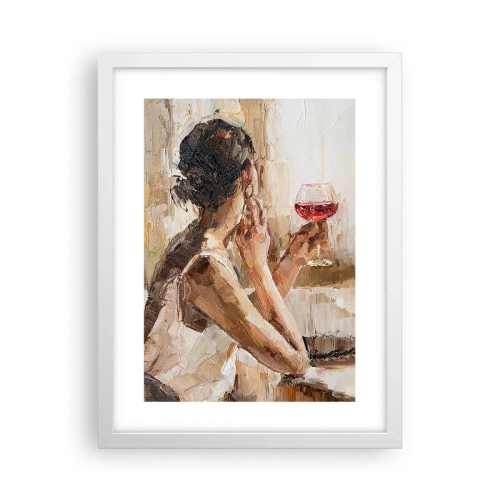Pôster em moldura branca - O sabor de um bom momento - 30x40 cm