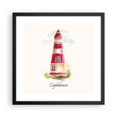 Pôster com moldura preta - Sempre há clima - 40x40 cm