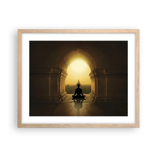 Pôster com moldura de carvalho claro - Harmonia completa - 50x40 cm