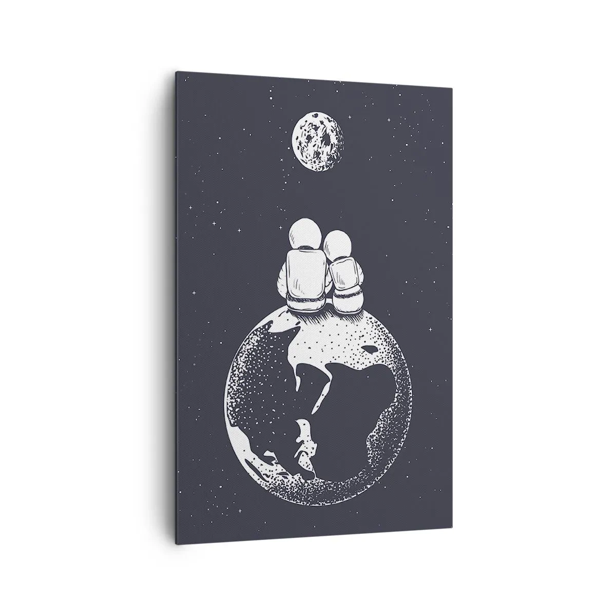 Quadro em tela - Uma história de amor cósmica - 80x120 cm