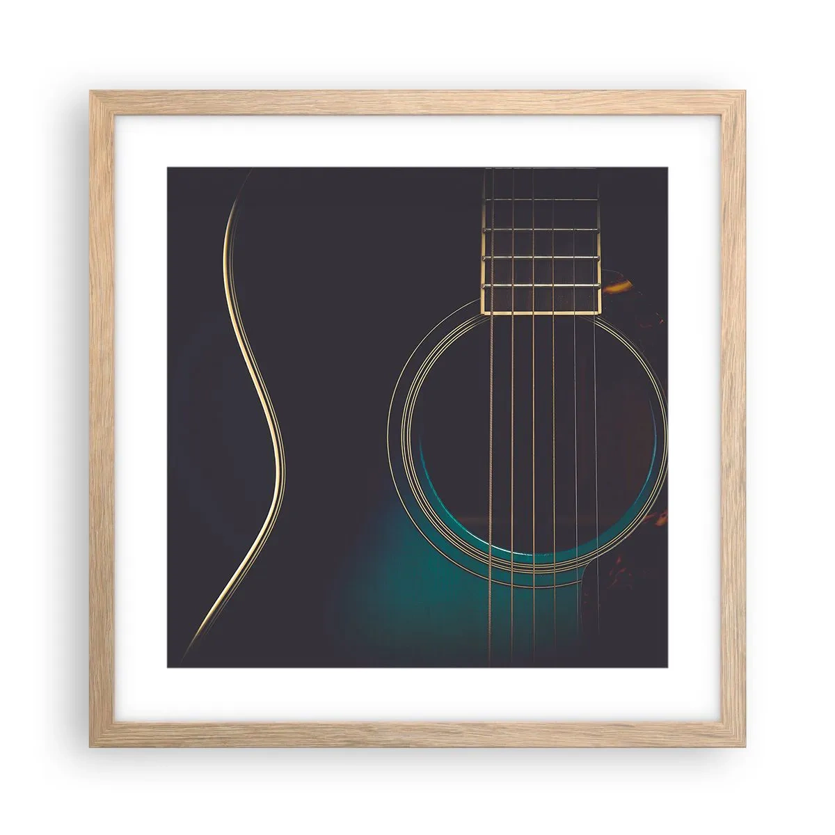 Pôster com moldura de carvalho claro - Um momento antes de soar - 40x40 cm